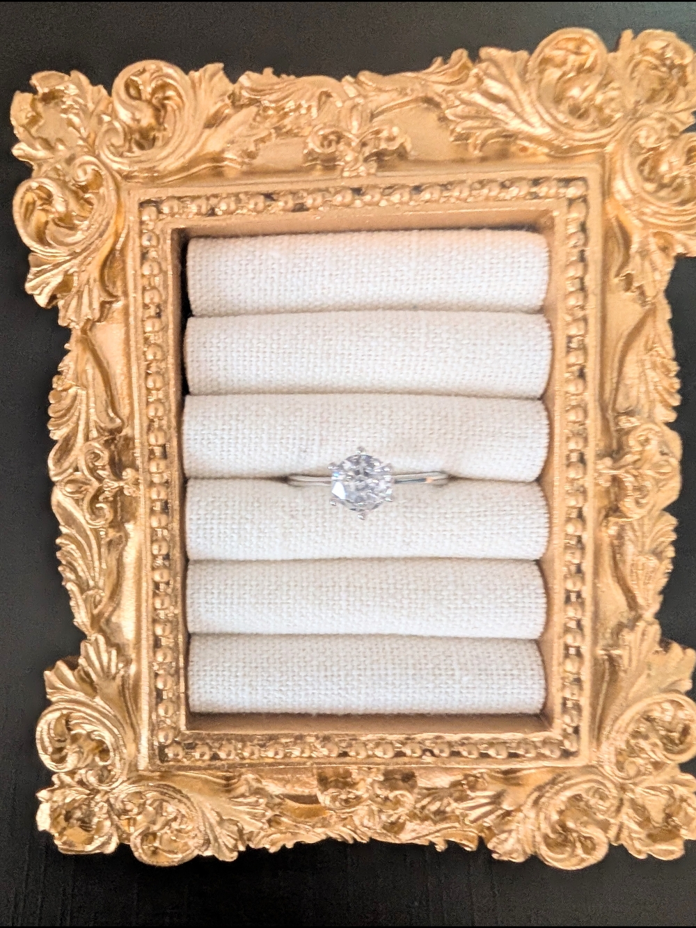 1 Carat Sterling Silver Moissanite Engagement Ring Size 6.5